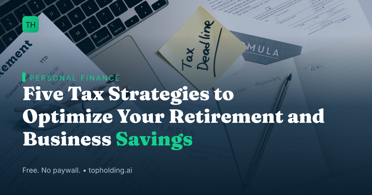 Five Tax Strategies to Optimize Your Retirement and Business Savings