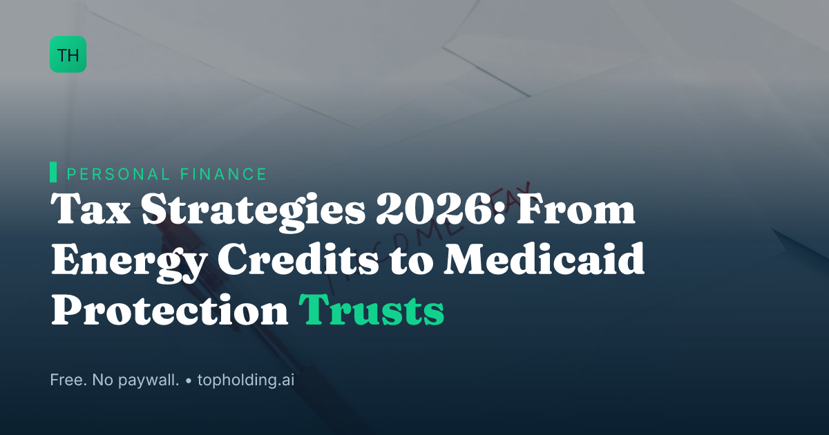 Tax Strategies 2026: From Energy Credits to Medicaid Protection Trusts