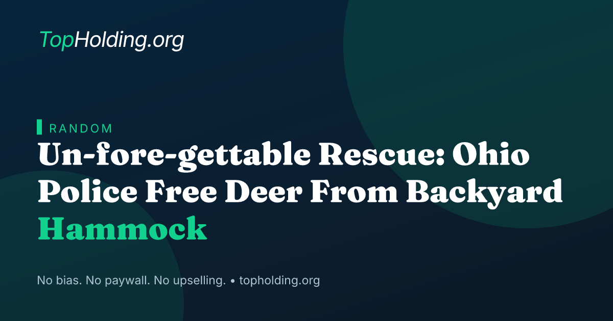 Un-fore-gettable Rescue: Ohio Police Free Deer From Backyard Hammock