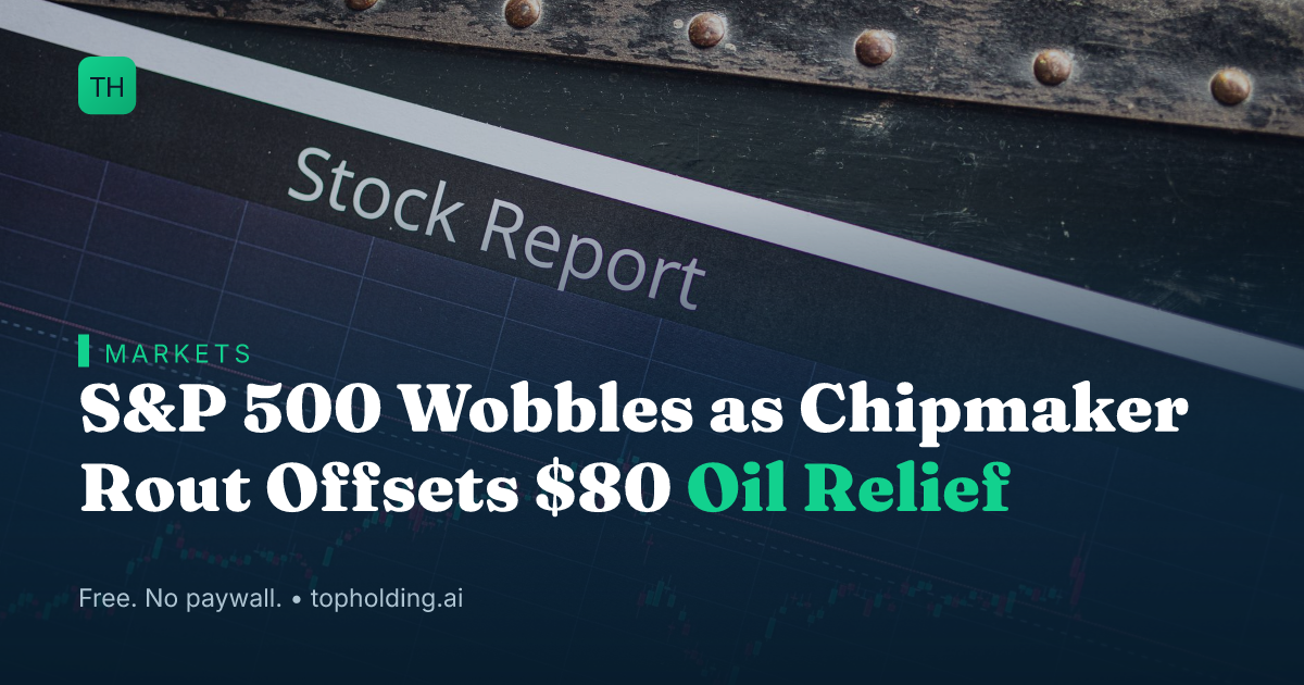 S&P 500 Wobbles as Chipmaker Rout Offsets $80 Oil Relief