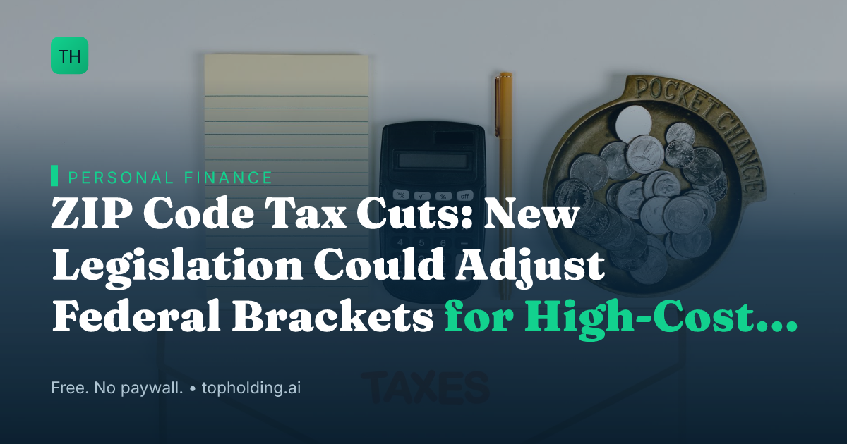 ZIP Code Tax Cuts: New Legislation Could Adjust Federal Brackets for High-Cost Areas