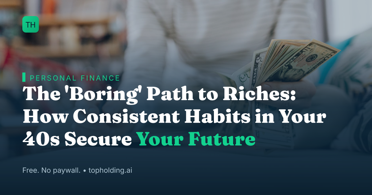 The 'Boring' Path to Riches: How Consistent Habits in Your 40s Secure Your Future