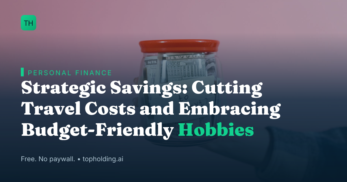 Strategic Savings: Cutting Travel Costs and Embracing Budget-Friendly Hobbies