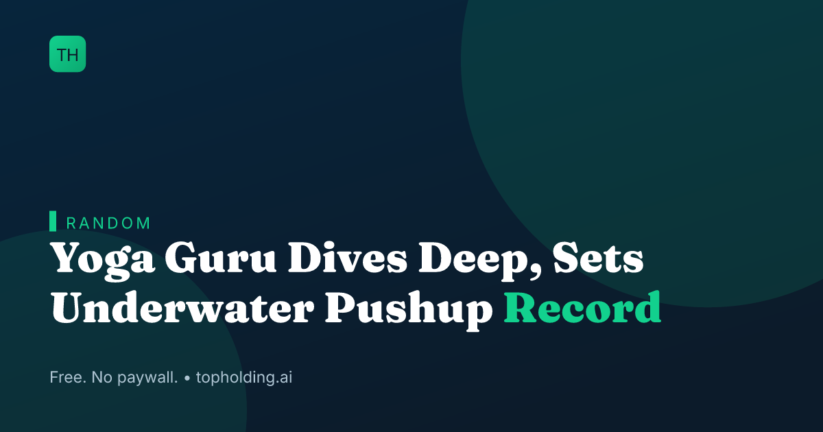 Yoga Guru Dives Deep, Sets Underwater Pushup Record