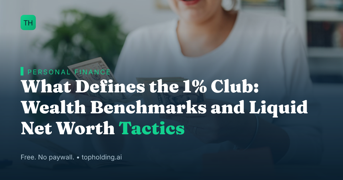 What Defines the 1% Club: Wealth Benchmarks and Liquid Net Worth Tactics