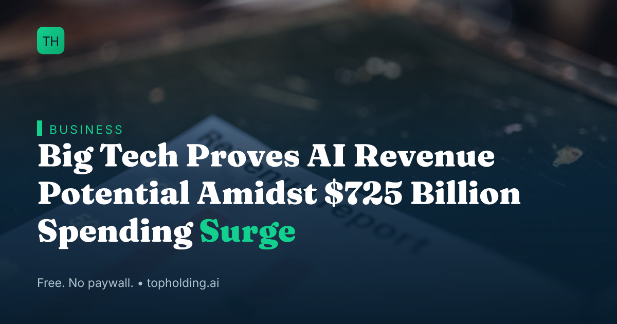 Big Tech Proves AI Revenue Potential Amidst $725 Billion Spending Surge
