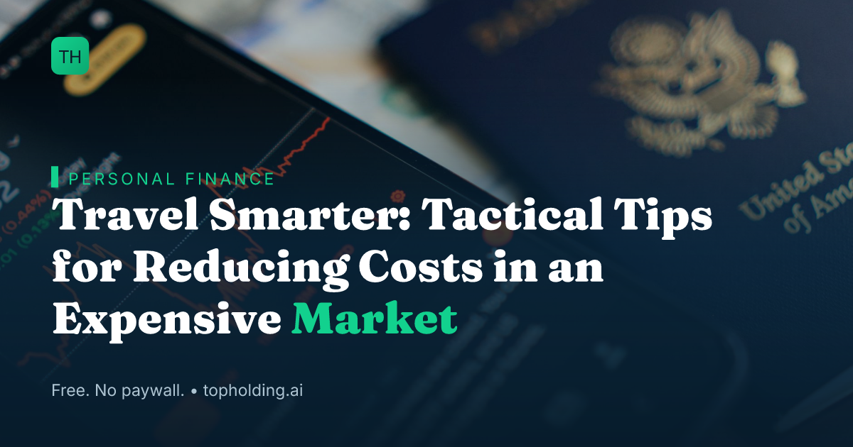 Travel Smarter: Tactical Tips for Reducing Costs in an Expensive Market