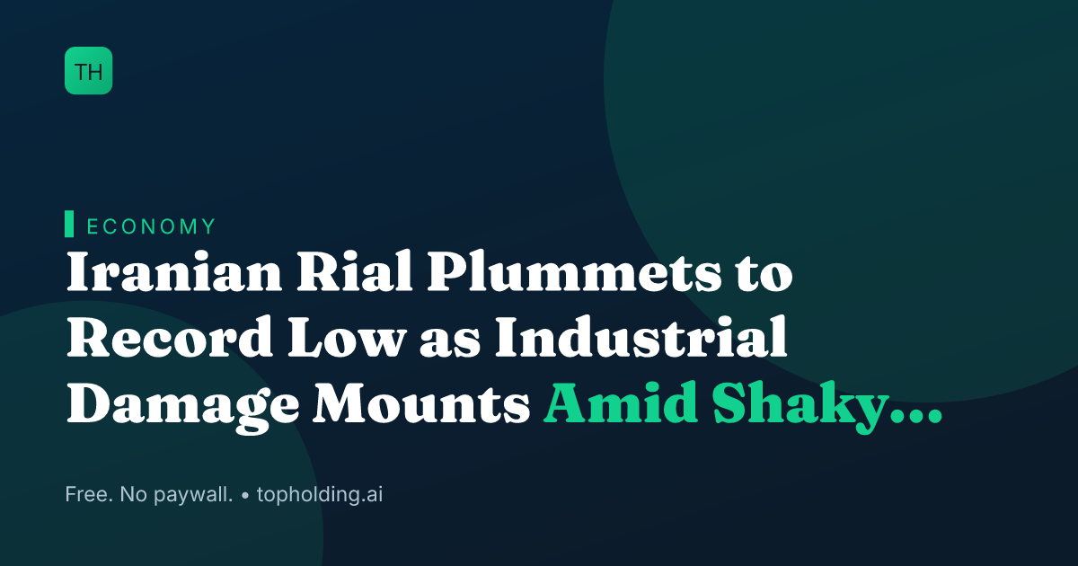 Iranian Rial Plummets to Record Low as Industrial Damage Mounts Amid Shaky Ceasefire