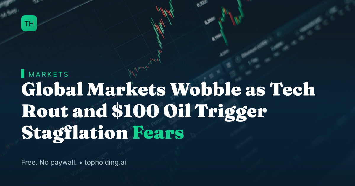 Global Markets Wobble as Tech Rout and $100 Oil Trigger Stagflation Fears