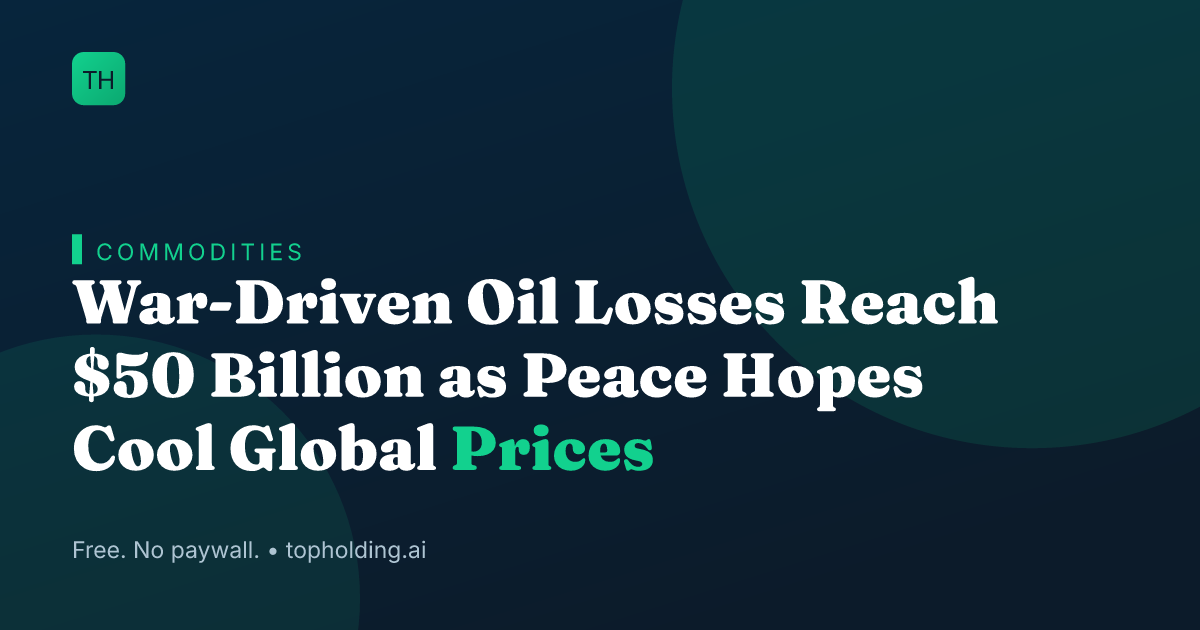 War-Driven Oil Losses Reach $50 Billion as Peace Hopes Cool Global Prices