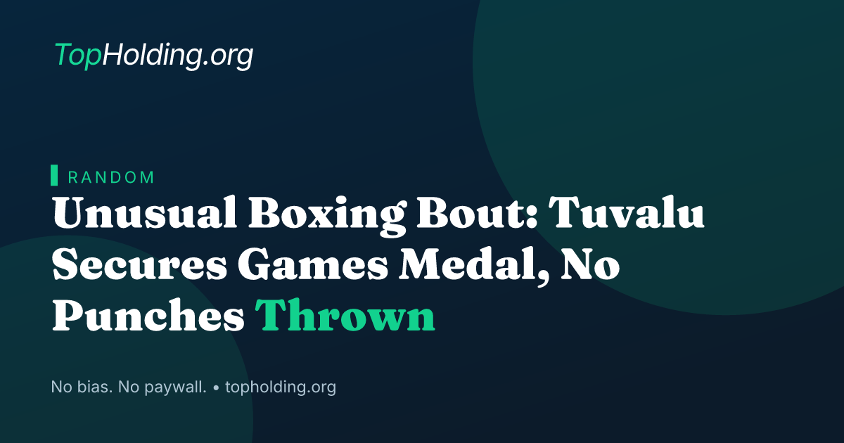 Unusual Boxing Bout: Tuvalu Secures Games Medal, No Punches Thrown
