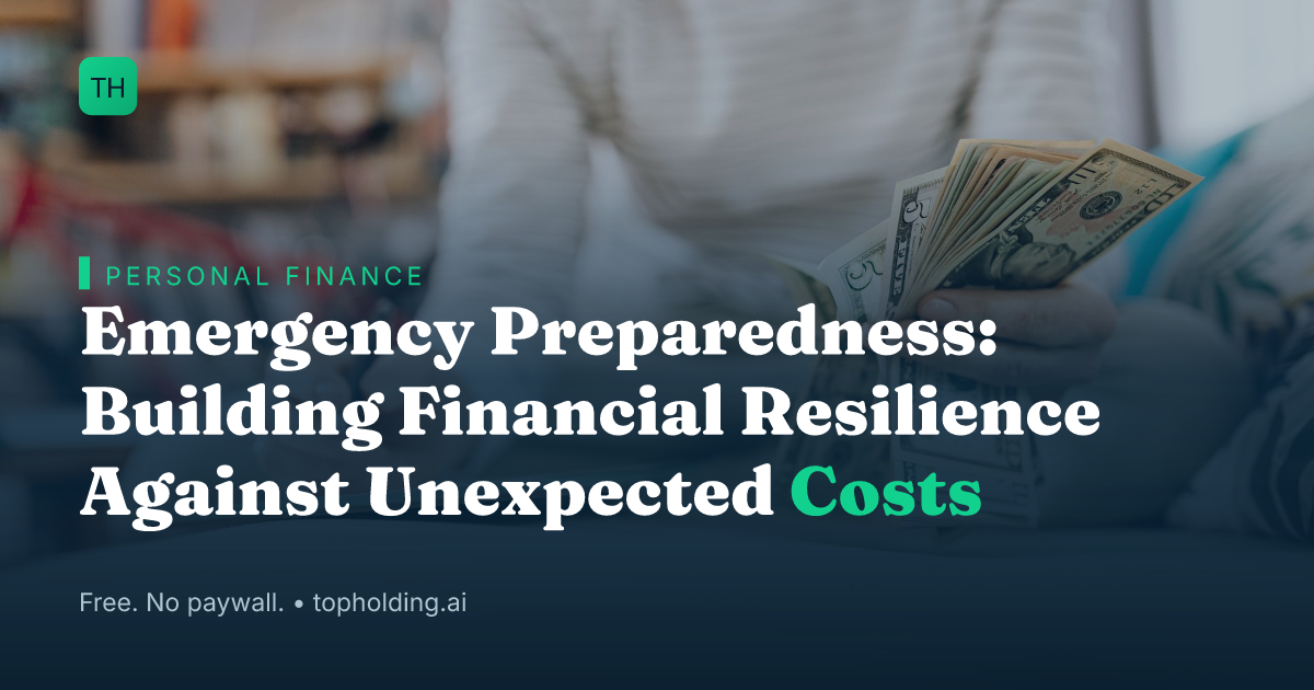 Emergency Preparedness: Building Financial Resilience Against Unexpected Costs