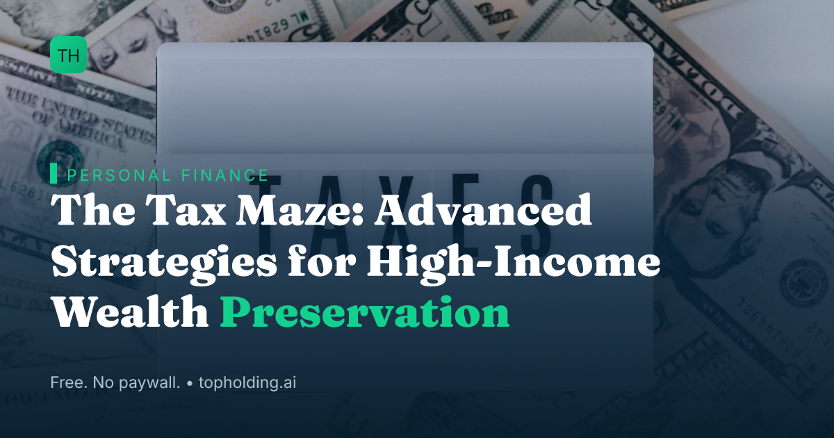 The Tax Maze: Advanced Strategies for High-Income Wealth Preservation