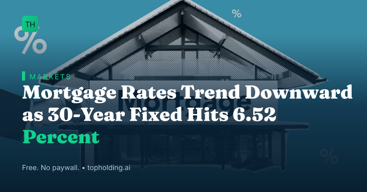 Mortgage Rates Trend Downward as 30-Year Fixed Hits 6.52 Percent