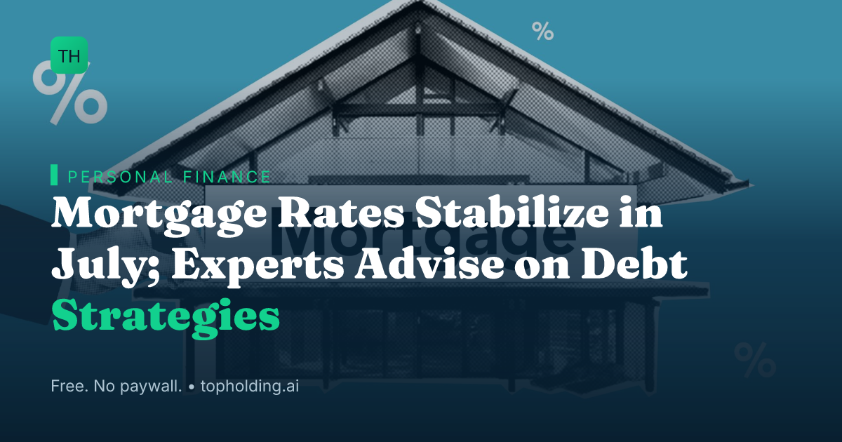 Mortgage Rates Stabilize in July; Experts Advise on Debt Strategies