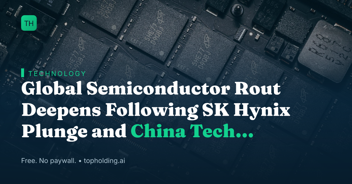 Global Semiconductor Rout Deepens Following SK Hynix Plunge and China Tech Breakthrough