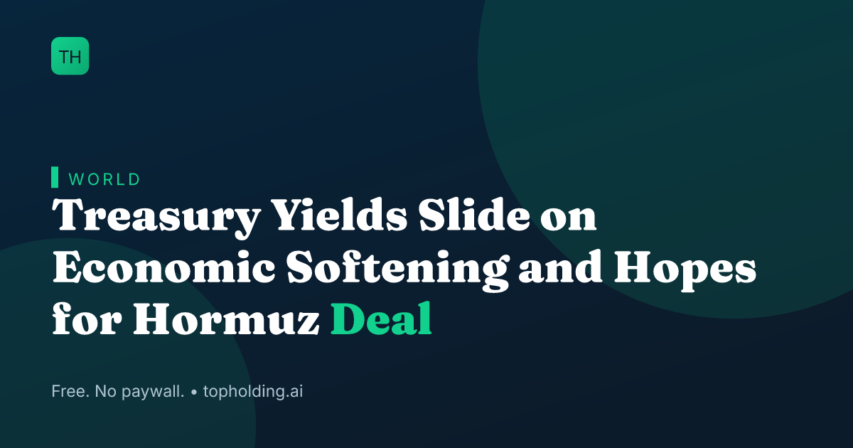 Treasury Yields Slide on Economic Softening and Hopes for Hormuz Deal