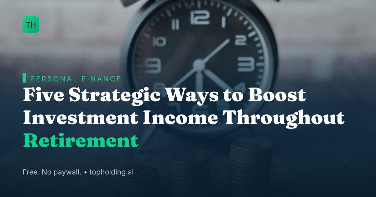 Five Strategic Ways to Boost Investment Income Throughout Retirement
