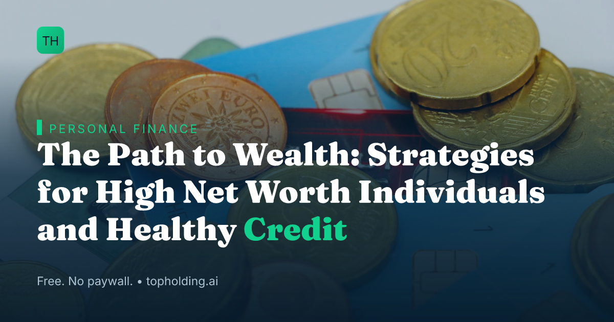 The Path to Wealth: Strategies for High Net Worth Individuals and Healthy Credit