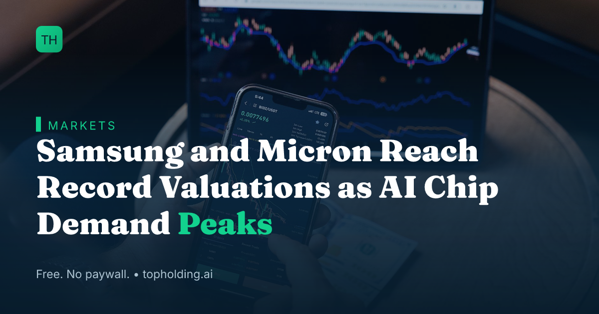 Samsung and Micron Reach Record Valuations as AI Chip Demand Peaks