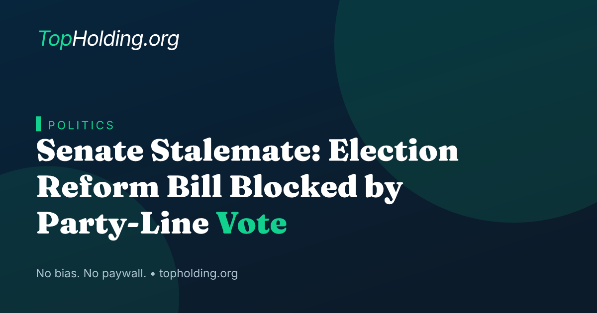 Senate Stalemate: Election Reform Bill Blocked by Party-Line Vote