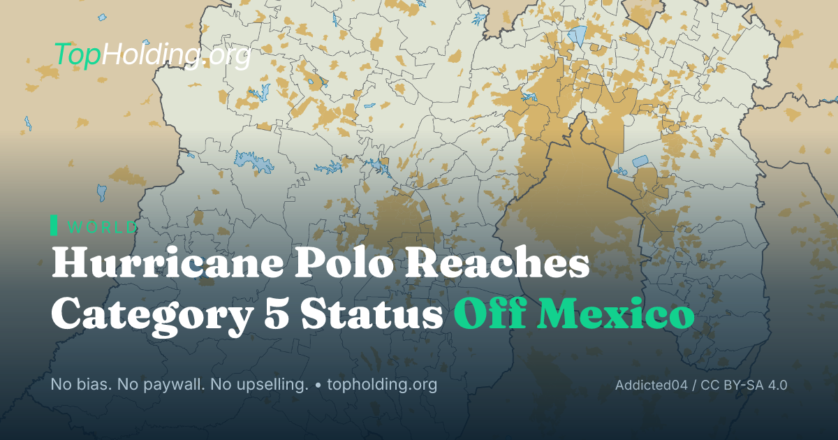 Hurricane Polo Reaches Category 5 Status Off Mexico