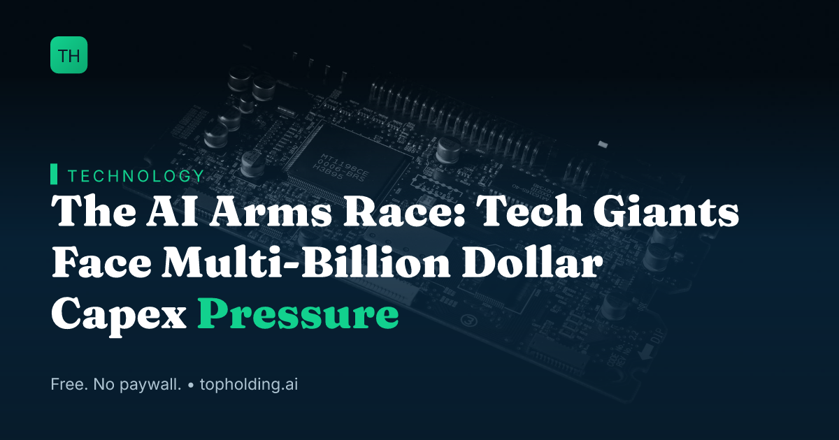 The AI Arms Race: Tech Giants Face Multi-Billion Dollar Capex Pressure