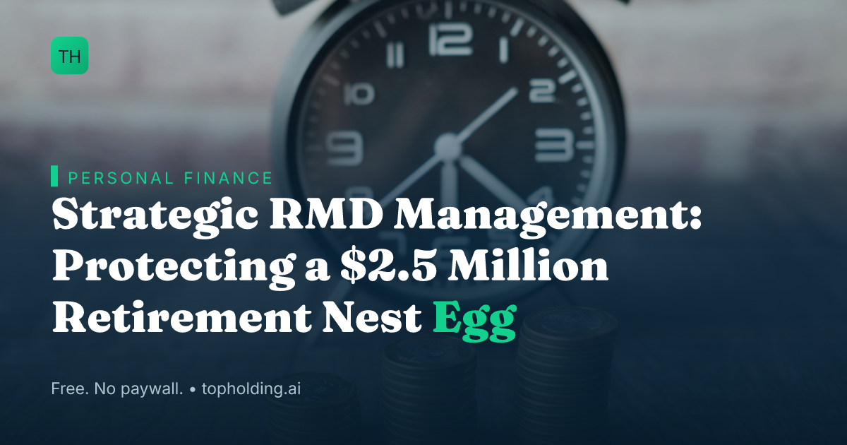 Strategic RMD Management: Protecting a $2.5 Million Retirement Nest Egg