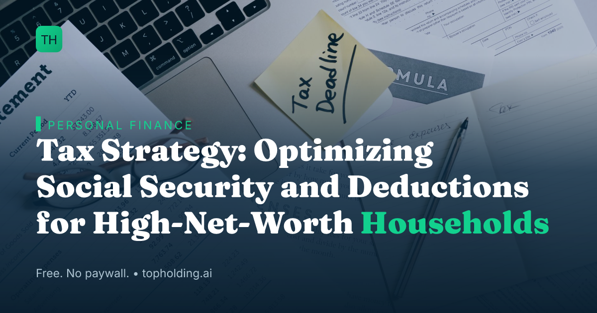 Tax Strategy: Optimizing Social Security and Deductions for High-Net-Worth Households