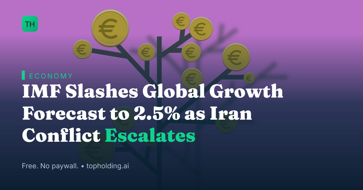 IMF Slashes Global Growth Forecast to 2.5% as Iran Conflict Escalates