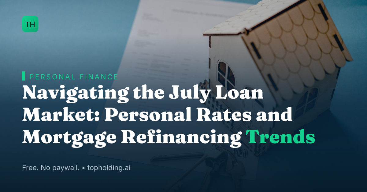 Navigating the July Loan Market: Personal Rates and Mortgage Refinancing Trends
