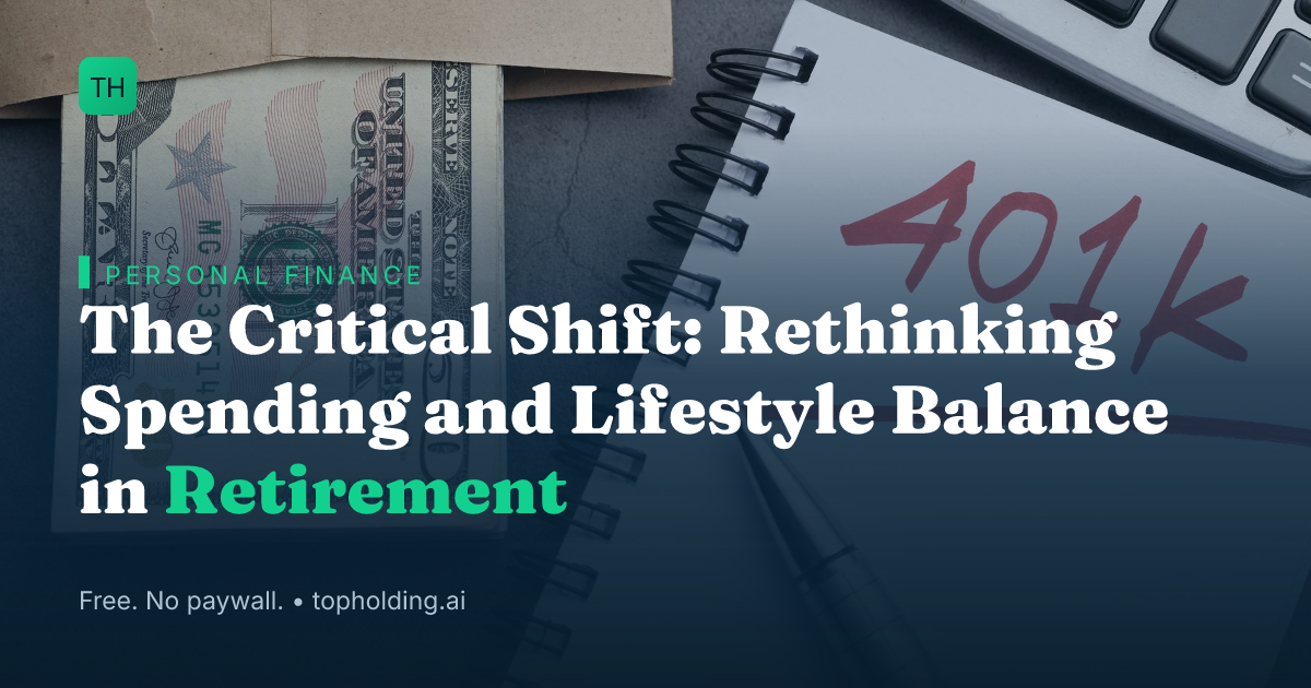 The Critical Shift: Rethinking Spending and Lifestyle Balance in Retirement