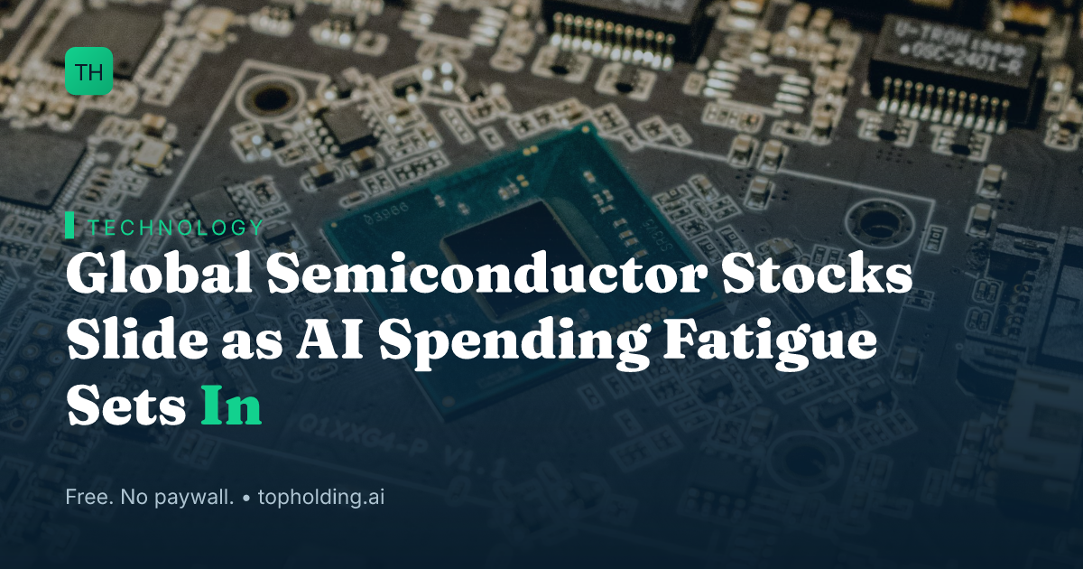 Global Semiconductor Stocks Slide as AI Spending Fatigue Sets In