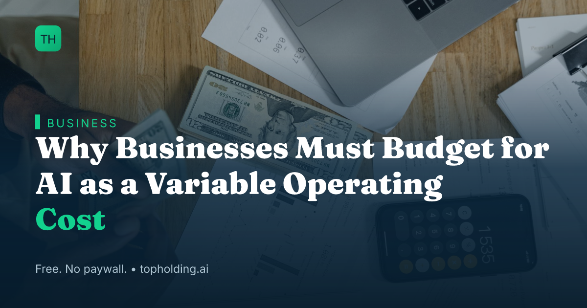 Why Businesses Must Budget for AI as a Variable Operating Cost