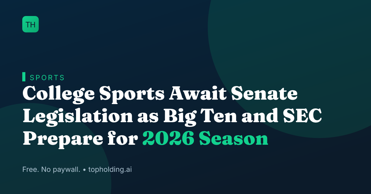 College Sports Await Senate Legislation as Big Ten and SEC Prepare for 2026 Season