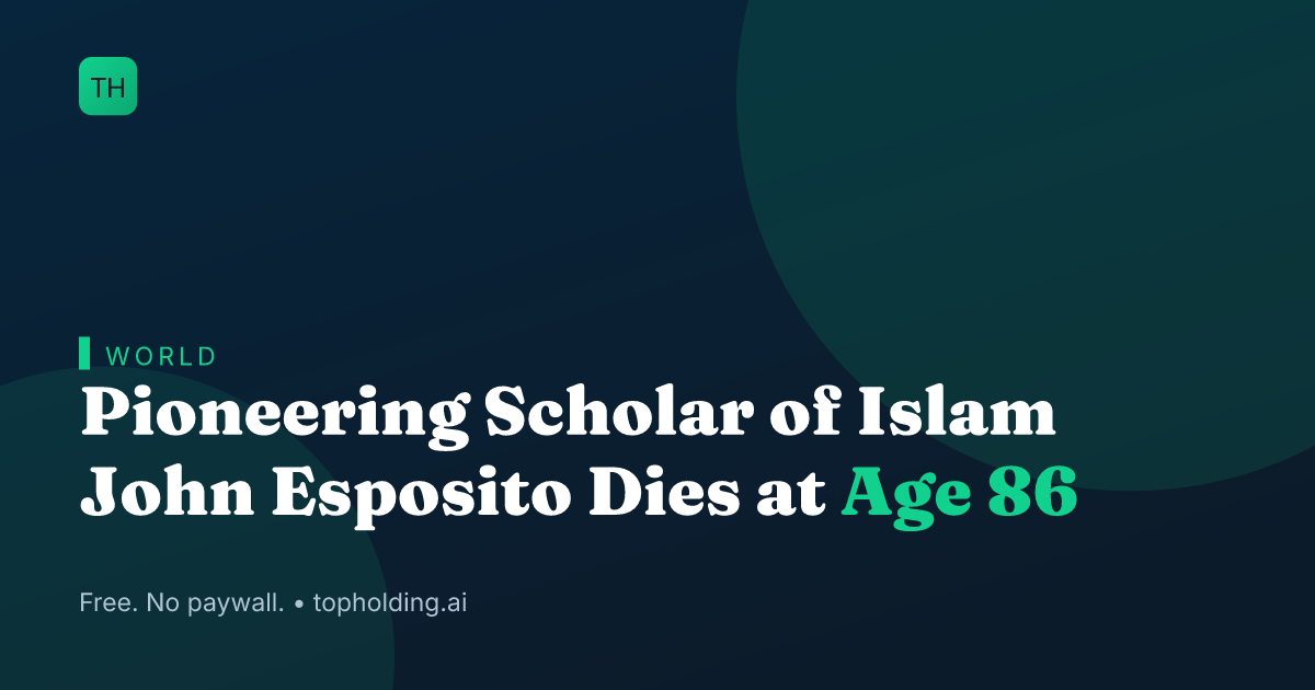 Pioneering Scholar of Islam John Esposito Dies at Age 86