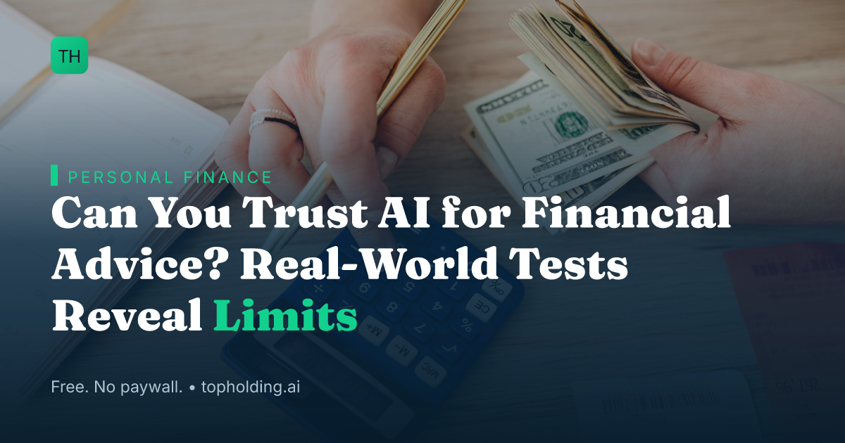 Can You Trust AI for Financial Advice? Real-World Tests Reveal Limits