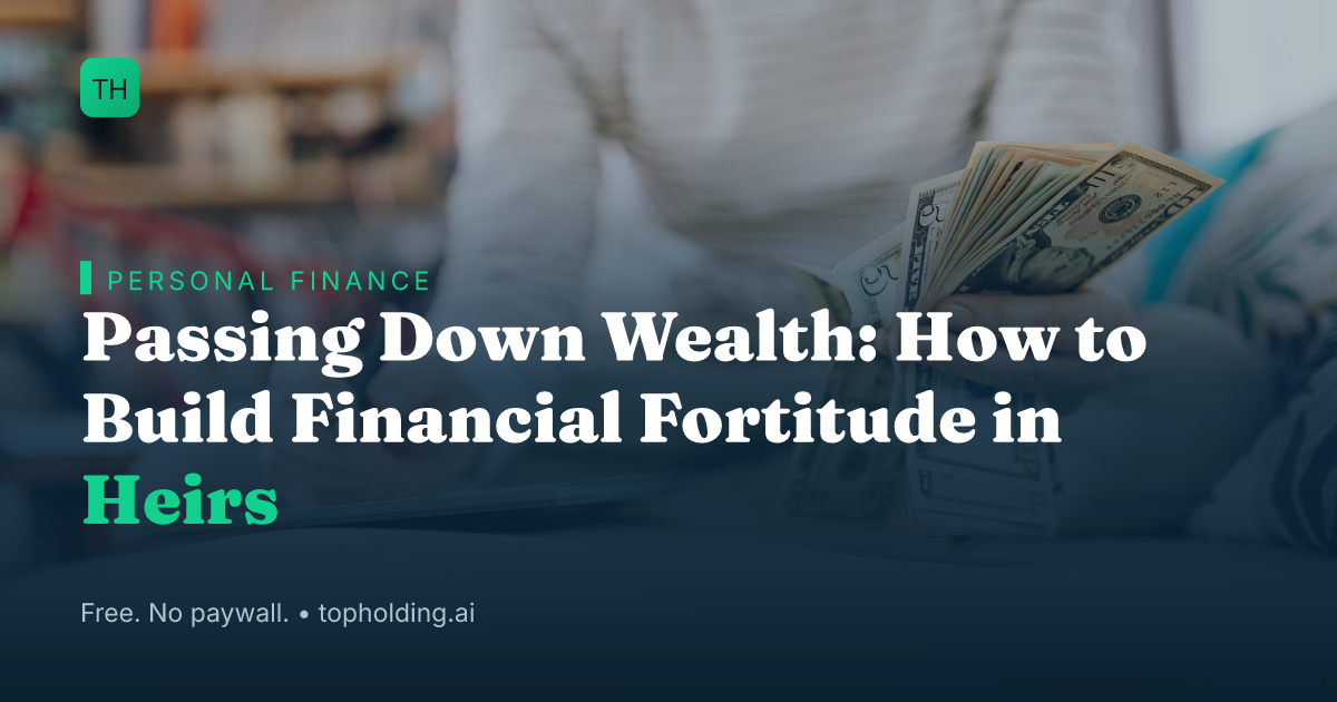 Passing Down Wealth: How to Build Financial Fortitude in Heirs