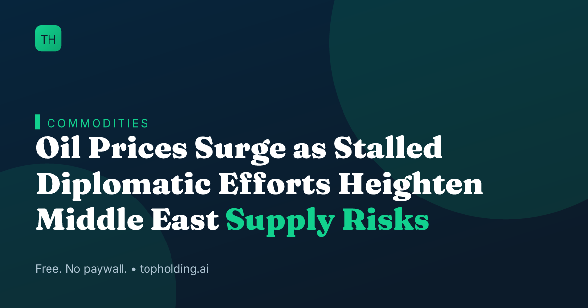Oil Prices Surge as Stalled Diplomatic Efforts Heighten Middle East Supply Risks