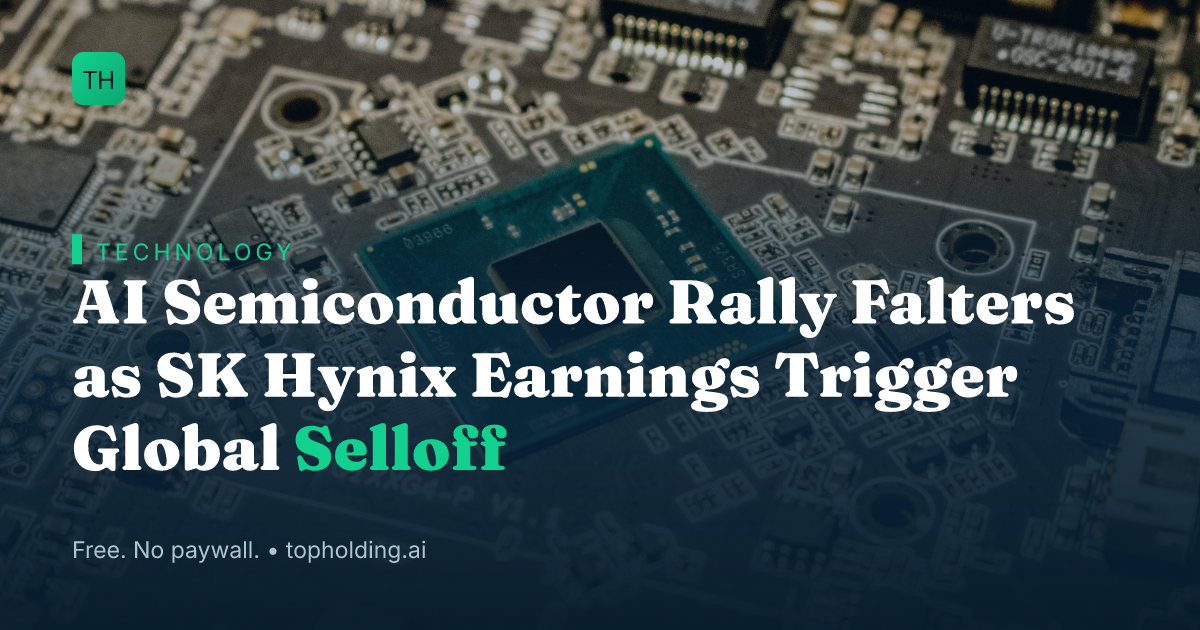 AI Semiconductor Rally Falters as SK Hynix Earnings Trigger Global Selloff