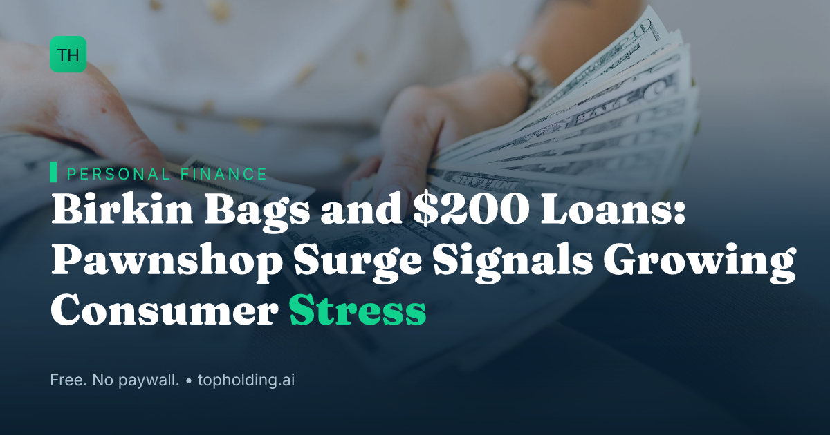 Birkin Bags and $200 Loans: Pawnshop Surge Signals Growing Consumer Stress
