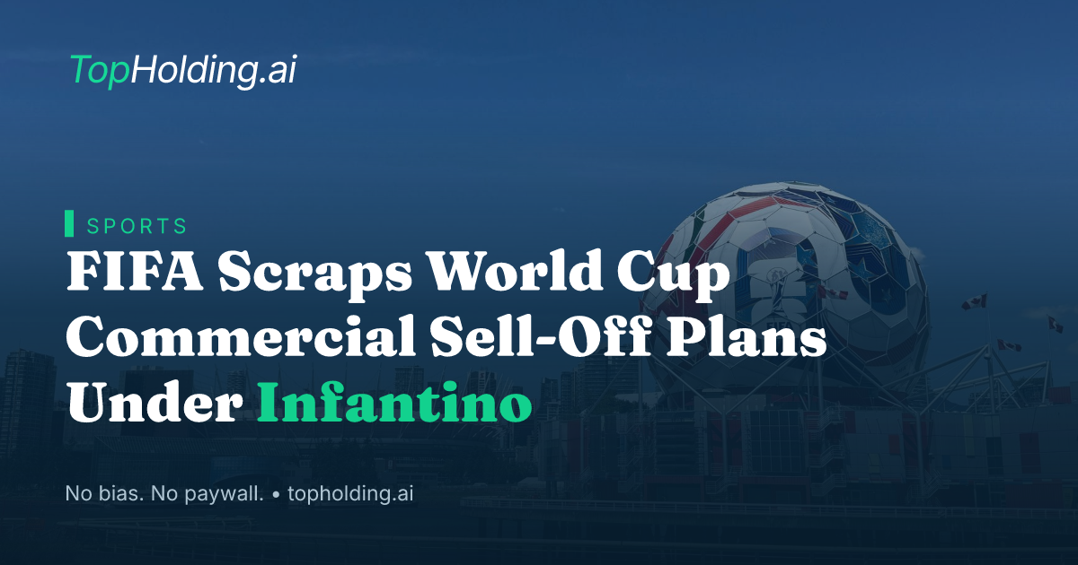 FIFA Scraps World Cup Commercial Sell-Off Plans Under Infantino