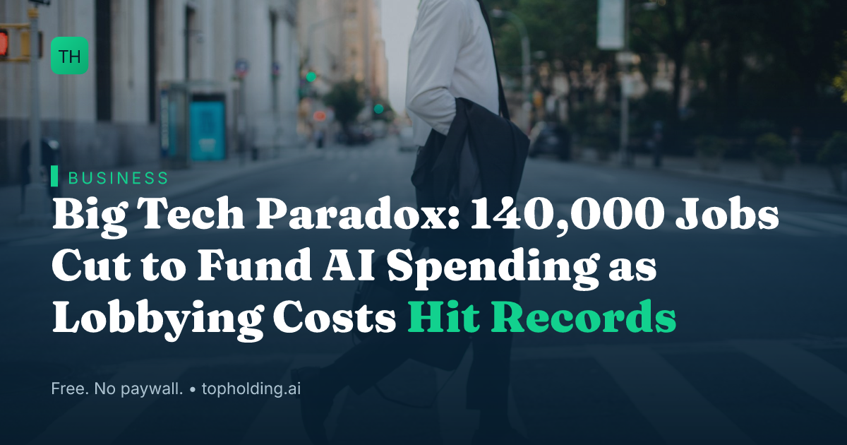 Big Tech Paradox: 140,000 Jobs Cut to Fund AI Spending as Lobbying Costs Hit Records