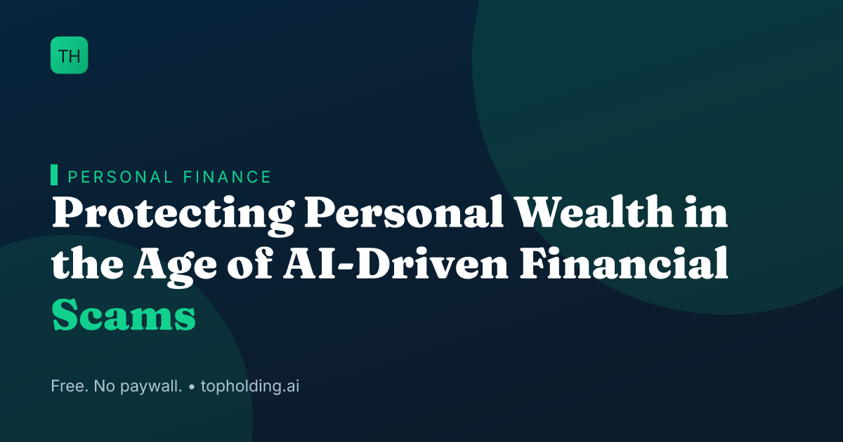 Protecting Personal Wealth in the Age of AI-Driven Financial Scams
