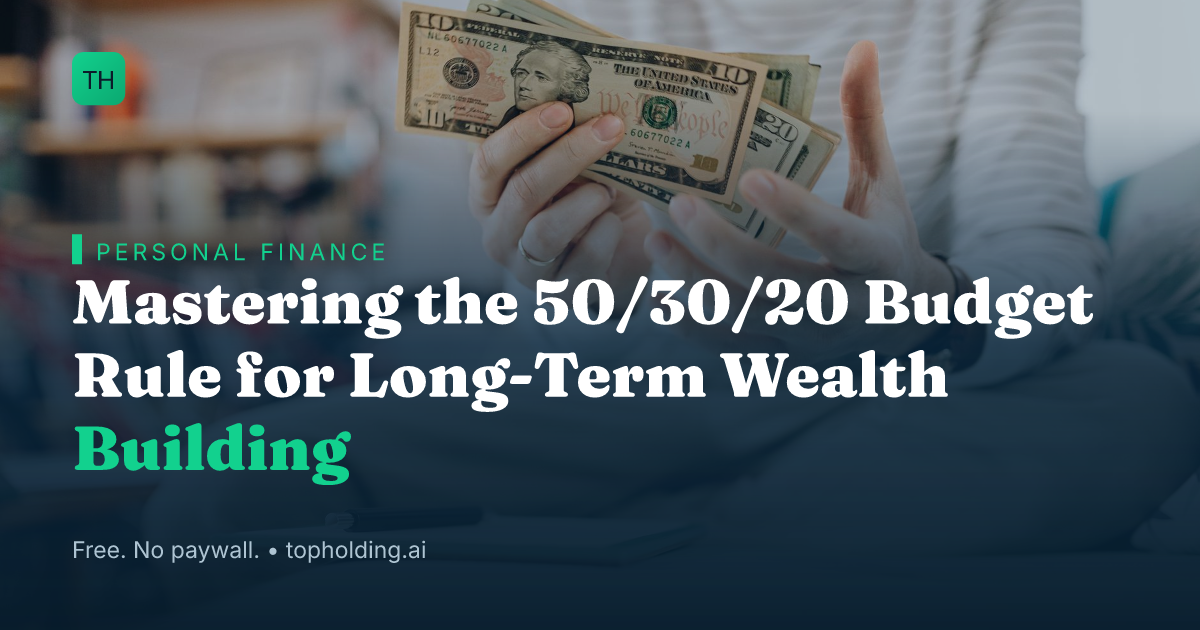 Mastering the 50/30/20 Budget Rule for Long-Term Wealth Building