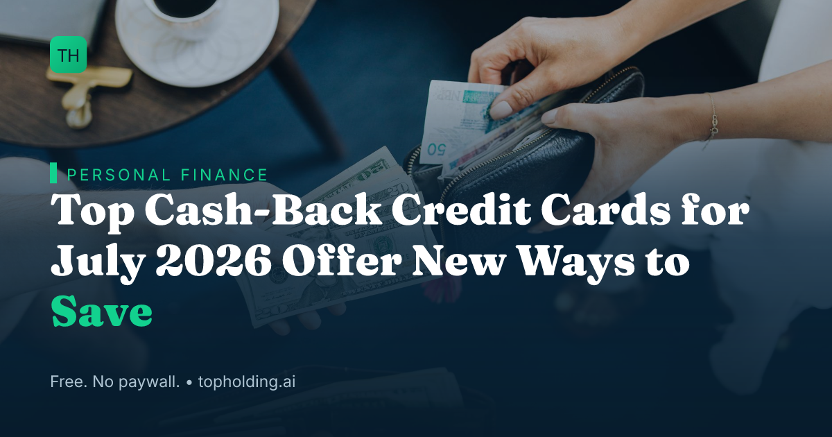 Top Cash-Back Credit Cards for July 2026 Offer New Ways to Save