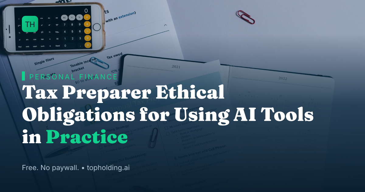Tax Preparer Ethical Obligations for Using AI Tools in Practice