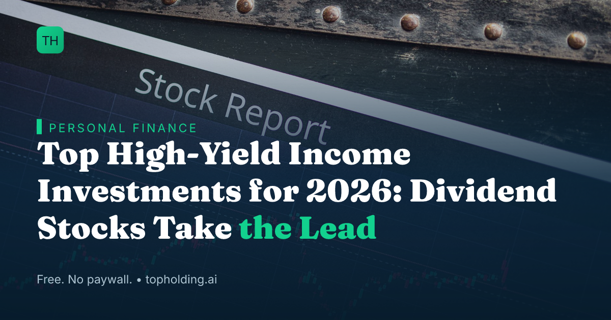 Top High-Yield Income Investments for 2026: Dividend Stocks Take the Lead