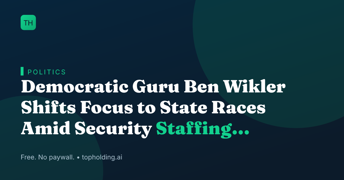 Democratic Guru Ben Wikler Shifts Focus to State Races Amid Security Staffing Concerns