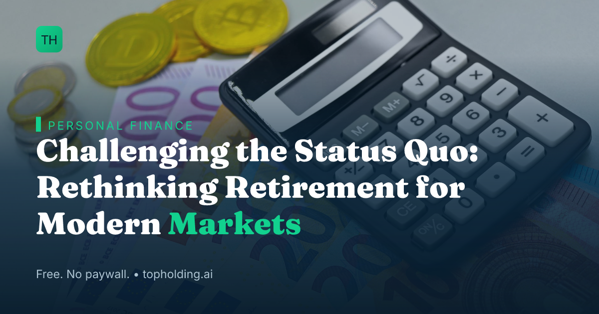 Challenging the Status Quo: Rethinking Retirement for Modern Markets